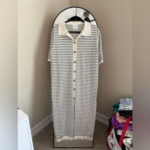 Carly Jean Los Angeles Striped Button-Down Dress